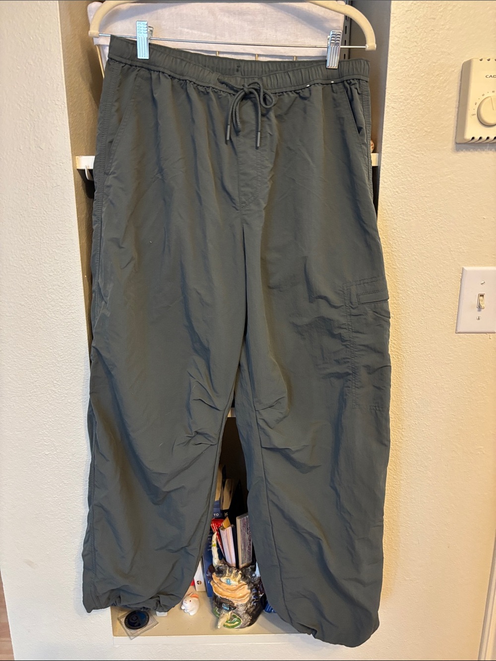 Uniqlo Olive Green Drawstring Track Pants
